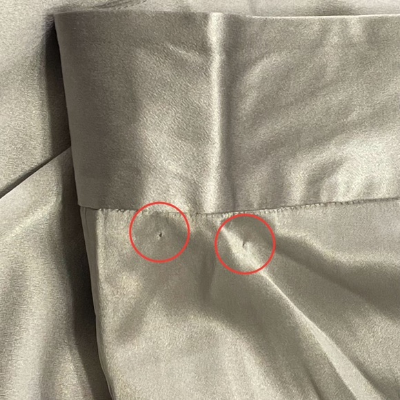 THE SEI Wide Leg Silk Trousers in Platinum - Picture 9 of 14